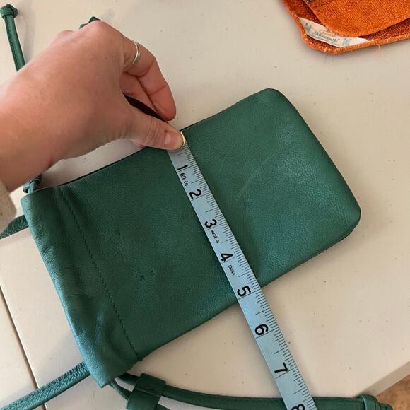 Madewell Piazza Bucket Jade Green Genuine Leather Drawstring Crossbody Bag - Picture 11 of 12